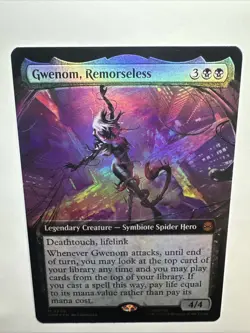 Gwenom, Remorseless (Extended Art) Marvel's Spider-Man Foil 2025 MTG card NM - Image 2