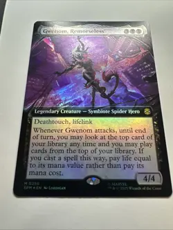Gwenom, Remorseless (Extended Art) Marvel's Spider-Man Foil 2025 MTG card NM - Image 3