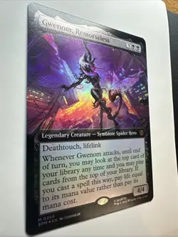 Gwenom, Remorseless (Extended Art) Marvel's Spider-Man Foil 2025 MTG card NM - Image 4