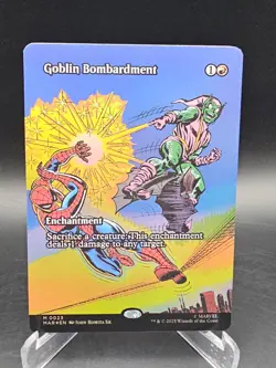 MTG Goblin Bombardment 0023 Foil (Borderless) Marvel Eternal-Legal NM MAR - Image 1