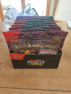 Pokemon TCG Paldean Fates Tech Sticker Collection Display (12 Blisters) 36 Packs - Image 3