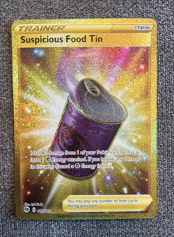 Pokemon TCG - Suspicious Food Tin 80/73 Secret Gold Rare Holo - Champion's Path - Image 1