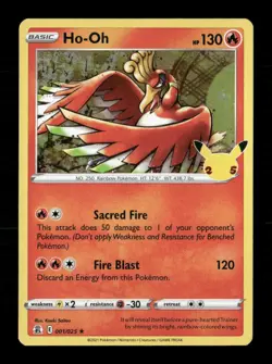 Ho-Oh Holo Holo Rare Celebrations 001/025 NM Pokemon NM - Image 1