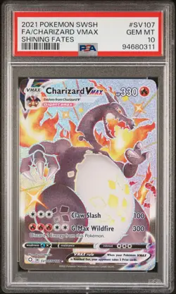 Pokemon Charizard VMAX Full Art 2021 Shining Fates #SV107 PSA 10 Gem Mint - Image 1