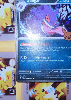 Pokemon Gengar Trick or Trade BOOster 057/091 Cosmos Holo Swirl NM - Image 2