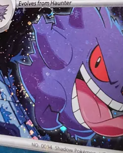 Pokemon Gengar Trick or Trade BOOster 057/091 Cosmos Holo Swirl NM - Image 3