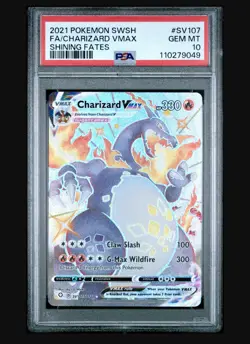 2021 POKEMON SWORD & SHIELD SHINING FATES #SV107 FA/CHARIZARD VMAX SHINING FATES - Image 1