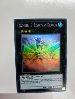 Yugioh Number 17: Leviathan Dragon GENF-EN039 Ghost Rare 1st Ed VLP/NM - Image 2