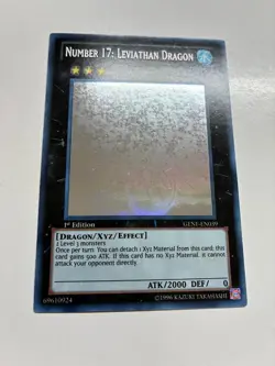 Yugioh Number 17: Leviathan Dragon GENF-EN039 Ghost Rare 1st Ed VLP/NM - Image 3