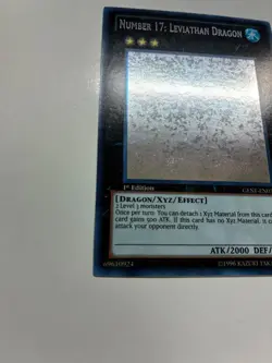 Yugioh Number 17: Leviathan Dragon GENF-EN039 Ghost Rare 1st Ed VLP/NM - Image 5