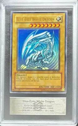 ARS 9 Mint 2002 Blue-Eyes White Dragon SDK-001 Ultra Rare 1st ED YuGiOh English - Image 1