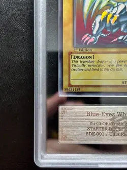 ARS 9 Mint 2002 Blue-Eyes White Dragon SDK-001 Ultra Rare 1st ED YuGiOh English - Image 5