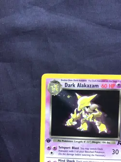 Pokemon Cards: Team Rocket 1st Edition Rare Holo: Dark Alakazam 1/82 - Image 3