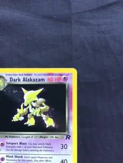Pokemon Cards: Team Rocket 1st Edition Rare Holo: Dark Alakazam 1/82 - Image 4