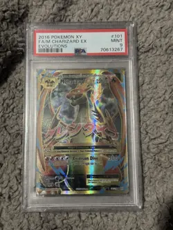 Mega Charizard EX 101/108 Full Art Pokemon XY Evolutions Card 2016 - PSA 9 - Image 2