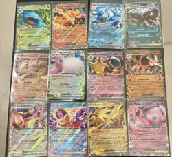 Pokemon 151 MEW EN EX Holo Double Rare Complete Set (12 Cards) NM - Image 1