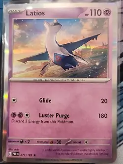 Pokemon Latios Holo Rare Card 073/182 Paradox Rift 2023 - Image 1