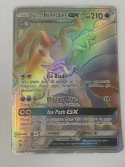 Pokemon Alolan Ninetales GX Rainbow Secret Rare TCG Card 150/145 - Image 1