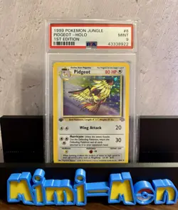 PSA 9 Mint Pokemon Card Holo 1st Edition Jungle Set Pidgeot 8/64 WOTC - Image 1