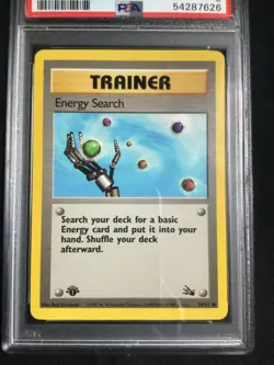 Pokemon Cards: Fossil 1st Edition Common: Energy Search 59/62 PSA 9 - Image 2
