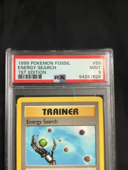 Pokemon Cards: Fossil 1st Edition Common: Energy Search 59/62 PSA 9 - Image 3