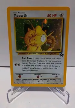 Pokemon TCG Meowth Black Star Promos Holo Card 10 NM + LP - Image 2