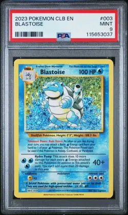 POKEMON PSA 9 MINT Blastoise 003 CLB ENGLISH Trading Card Classic - Image 1
