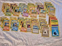 Lot of 52 Unique Base Set Pokemon Cards - Image 1