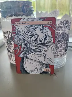 MTG Hand Painted Alter - Himiko Toga MHA - Blossom Alters - Image 1