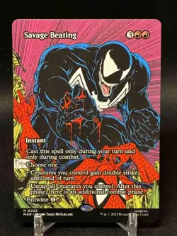Savage Beating (Borderless) - Marvel Eternal-Legal (MAR) - Non-Foil -NM/M - Image 1