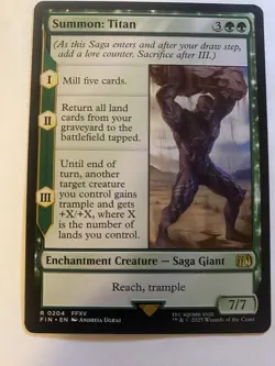 MTG Summon: Titan Magic: The Gathering Final Fantasy Rare #0204 - Image 1