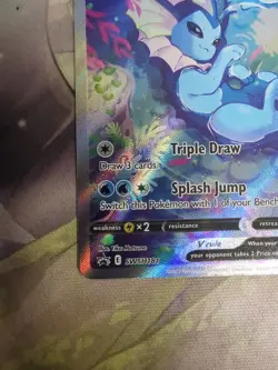Pokemon TCG Vaporeon V SWSH181 Alternate Art Black Star Promo - Image 4