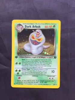 Pokemon Cards: Team Rocket 1st Edition Rare Holo: Dark Arbok 2/82 - Image 1