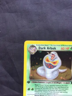 Pokemon Cards: Team Rocket 1st Edition Rare Holo: Dark Arbok 2/82 - Image 3