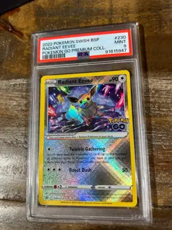 POKEMON 2022 Promo Go Premium Coll RADIANT EEVEE SWSH230 PSA 9 Mint 5 - Image 1