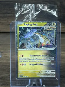 SEALED Pokemon Raging Bolt 111/142 Stellar Crown Best Buy Cosmos Holo Promo NM - Image 1
