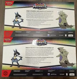 Lot of 2 - Pokemon TCG Prismatic Evolutions Lucario Ex + Tyranitar Ex Premium - Image 2