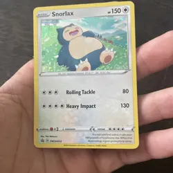 Pokemon TCG Sword & Shield Snorlax Black Star Promo SWSH032 Galaxy Swirl! - Image 1