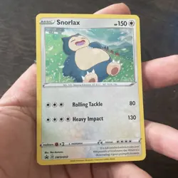 Pokemon TCG Sword & Shield Snorlax Black Star Promo SWSH032 Galaxy Swirl! - Image 4