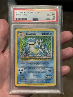 PSA 10 BLASTOISE #003 POKEMON 2023 CLB CLASSIC BLASTOISE & SUICUNE EX DECK - Image 1