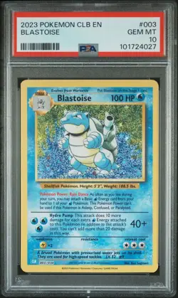 PSA 10 BLASTOISE #003 POKEMON 2023 CLB CLASSIC BLASTOISE & SUICUNE EX DECK - Image 3