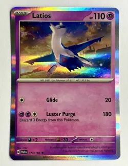 Latios SV04: Paradox Rift #073/182 Rare Holo Pokemon NM - Image 1