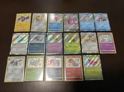 Lot Of 17 Shiny Pokemon TCG Scarlet & Violet Paldean Fates/Shining Fates NM - Image 1