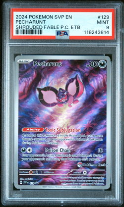 Pecharunt SVP 129 - Pokemon Center Black Star Promo - PSA 9 #2 - Image 1