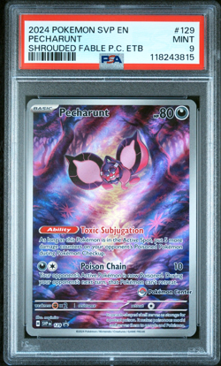 Pecharunt SVP 129 - Pokemon Center Black Star Promo - PSA 9 #3 - Image 1