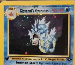 2000 POKEMON GYM CHALLENGE HOLO-1ST EDITION #5 GIOVANNI'S GYARADOS PSA 8 FREE SH - Image 3