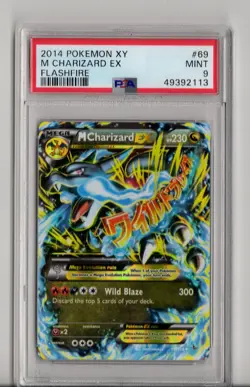 2017 Pokemon M Charizard EX XY Flashfire Holo Rare #69 PSA 9 Mint - Image 1