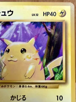 Pikachu Japanese Base Set No. 025 1996 Vintage Pokemon TCG Old Back LP - Image 4