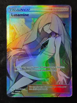 Pokemon TCG Lusamine 110/111 Holo Full Art Ultra Rare Crimson Invasion NM - Image 1