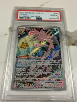 Pokemon TCG Veluza Illustration Rare Paradox Rift 192/182 PSA 10 - Image 1